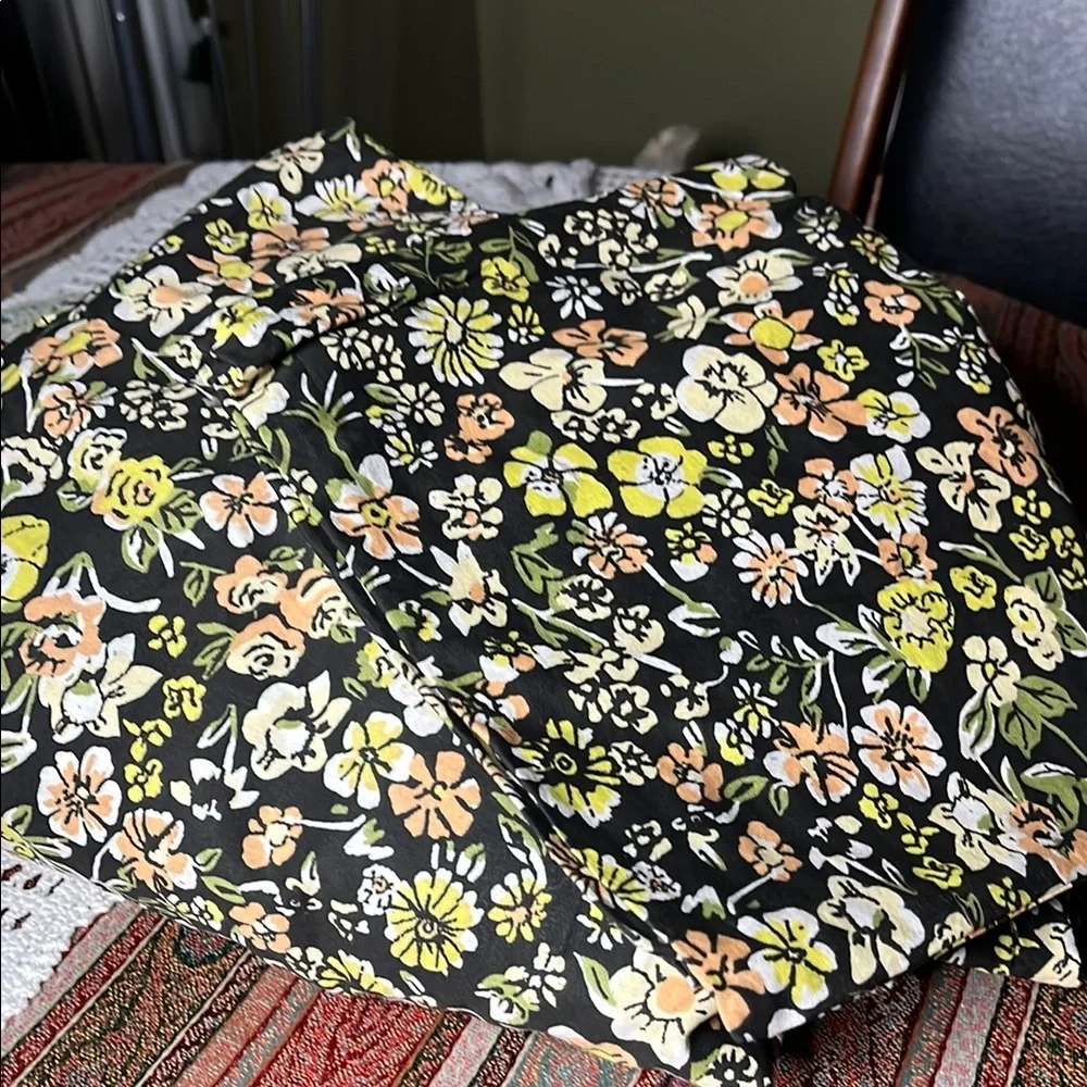 UA HOME Floral Black duvet and one sham Bedding Twin 80 cotton 20